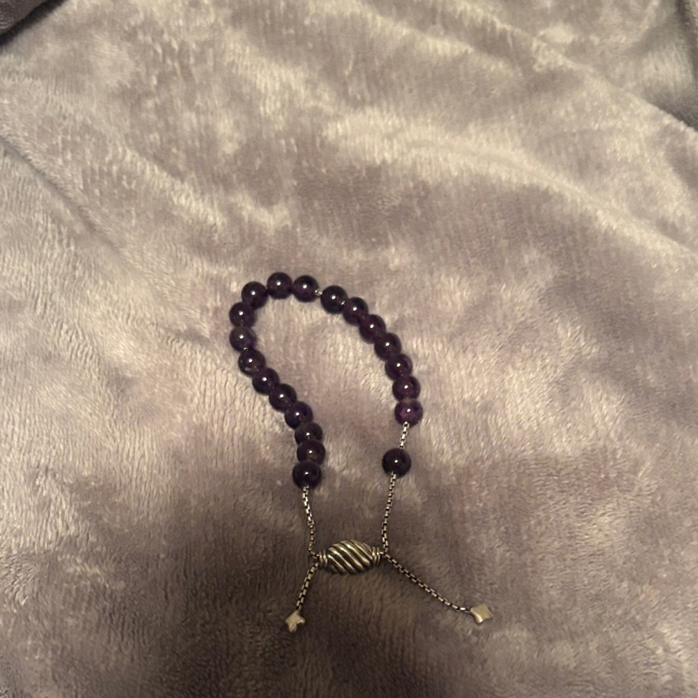 David Yurman Amethyst Beaded Slider Bracelet